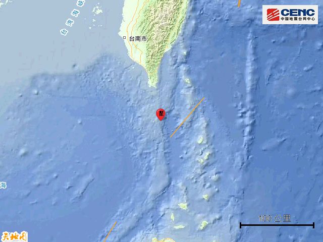 臺灣屏東縣海域發(fā)生4.6級地震